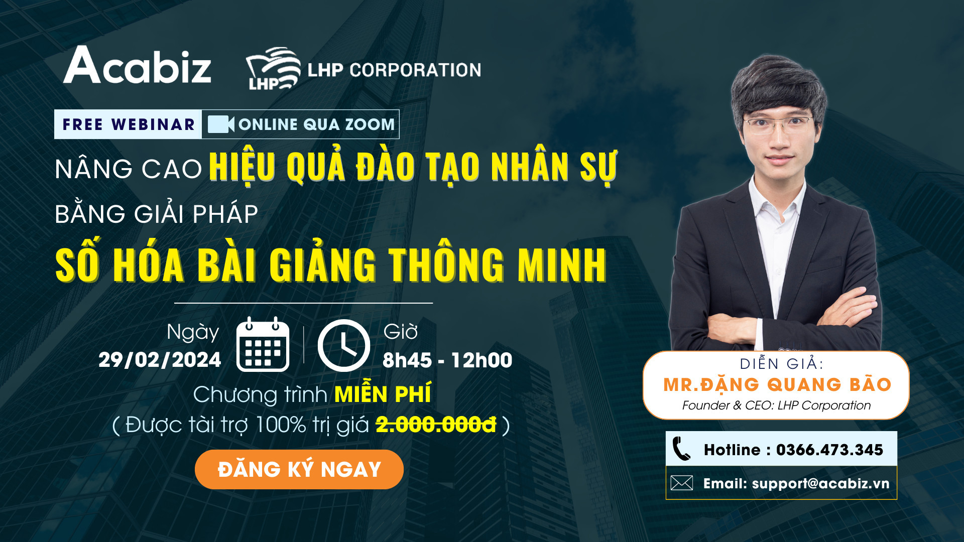 WORKSHOP: NÂNG CAO HIỆU QUẢ ĐÀO TẠO NHÂN SỰ BẰNG GIẢI PHÁP QUY TRÌNH SỐ HÓA BÀI GIẢNG THÔNG MINH
